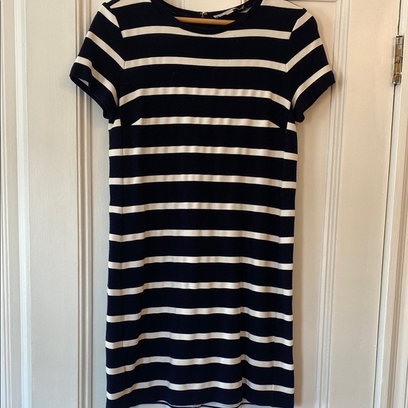 LOFT Blue and White Sheath Mini Dress - Picture 2 of 3